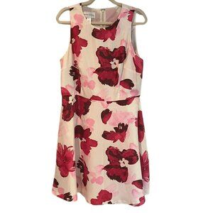 Women's Donna Morgan Bold‎ Abstract Floral Sleeveless Swing Dress Size 14
